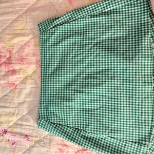 Urban Outfitters Teal Checkered Skirt
